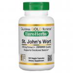 Экстракт зверобоя, St. John's Wort, California Gold Nutrition, EuroHerbs, 300 мг, 180 растительных капсул - Фото миниатюра 1