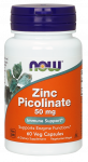 Цинка пиколинат, Zinc Picolinate, Now Foods, 50 мг 60 капсул - Фото миниатюра 1