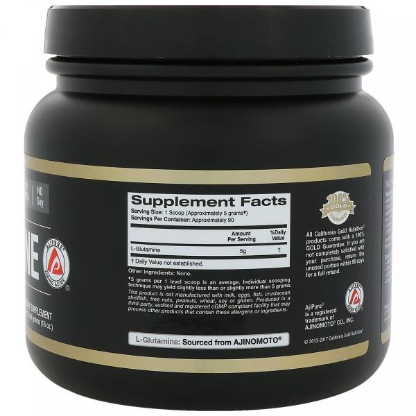 L-глютамин, AjiPure, California Gold Nutrition, 16 унций (454 г)  - Фото 2