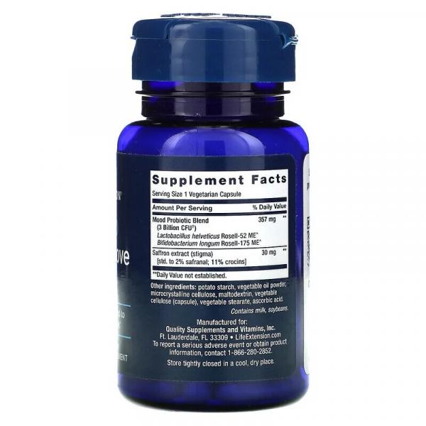Поліпшення настрою, Florassist, Mood Improve, Life Extension, 30 капсул - Фото 2