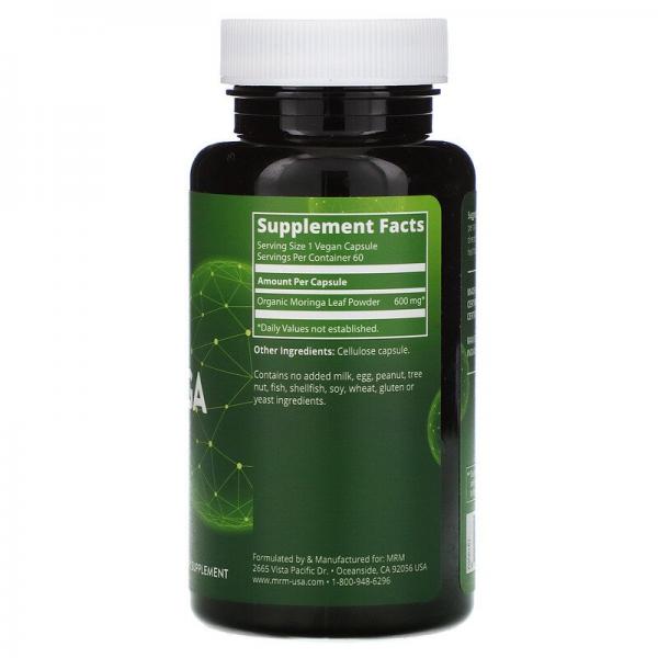 Моринга, Moringa, MRM, 600 мг, 60 вегетарианских капсул - Фото 2