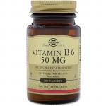 Вітамін В6, Vitamin B6, Solgar, 50 мг, 100 таблеток - Фото миниатюра 1
