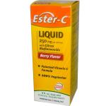 Эстер-С, Ester-C Liquid, с цитрусовыми биофлавоноидами, со вкусом ягод, American Health, 250 мг, 237 мл (8 жидких унций) - Фото миниатюра 1