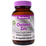 Хелатный цинк, Chelated Zinc, Bluebonnet Nutrition, 90 капсул  - Фото миниатюра 1