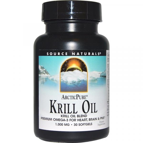 Масло морского криля, Krill Oil, Source Naturals, 1000 мг, 30 капсул - Фото 1
