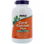 Корраловый кальций, Coral Calcium Plus, Now Foods, 250 растительных капсул  - Фото миниатюра 1