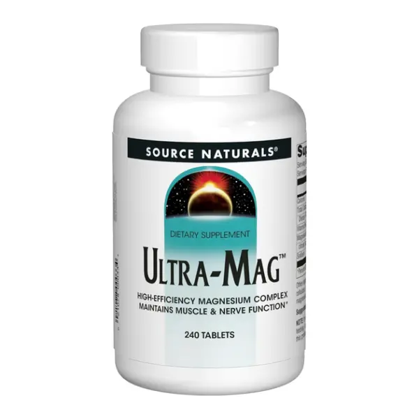 Высокоэффективный комплекс с магнием, Ultra-Mag, Source Naturals, 240 таблеток - Фото 1