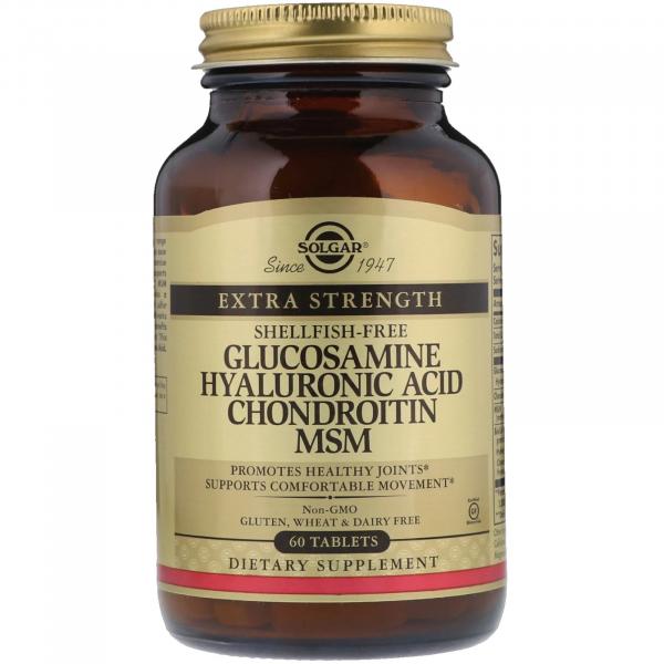 Glucosamine Hyaluronic Acid Chondroitin MSM, Solgar, 60 таблеток - Фото 1