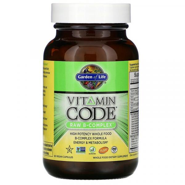 Комплекс витаминов группы В, Vitamin Code, Raw B-Complex, Garden of Life, 60 веганских капсул - Фото 3