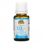 Вітамін D3 у краплях для дітей, без ароматизаторів, Vitamin D3 Drops, Natural Factors, 400 МО, 15 мл - Фото миниатюра 1