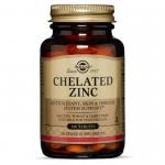 Цинк хелат, Chelated Zinc, Solgar, 100 таблеток - Фото миниатюра 1