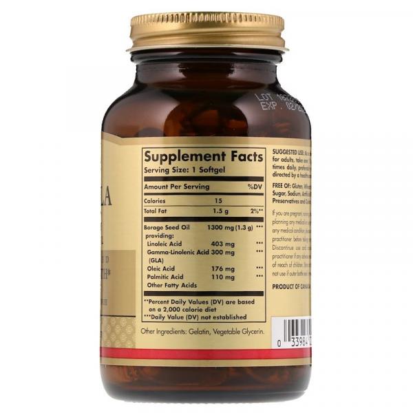 Масло огуречника, женское здоровье, Super GLA, Solgar, 300 мг, 60 мягких таблеток - Фото 2
