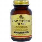 Цитрат цинку, Zinc citrate, Solgar, 30 мг, 100 капсул - Фото миниатюра 1