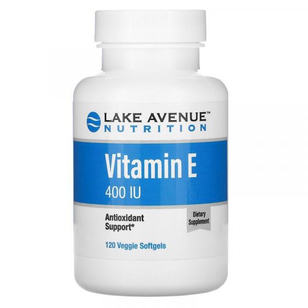 Витамин E, Vitamin E, Lake Avenue Nutrition, 400 МЕ, 120 растительных капсул - Фото 1