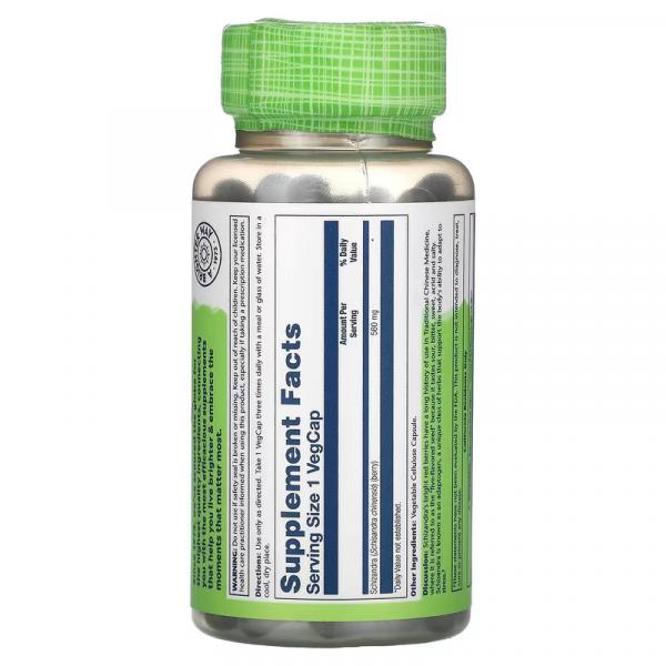 Лимонник, Schizandra, Solaray, 580 мг, 100 вегетарианских капсул - Фото 2