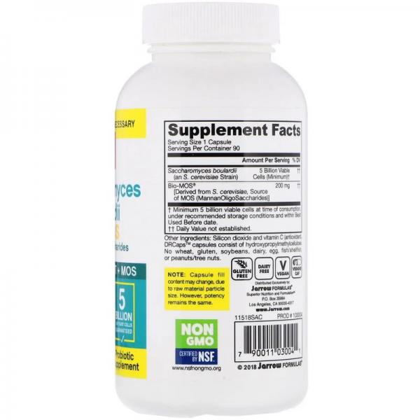Пробиотик (Saccharomyces Boulardii+MOS), Jarrow Formulas, 5 млрд КОЕ, 90 капсул  - Фото 2