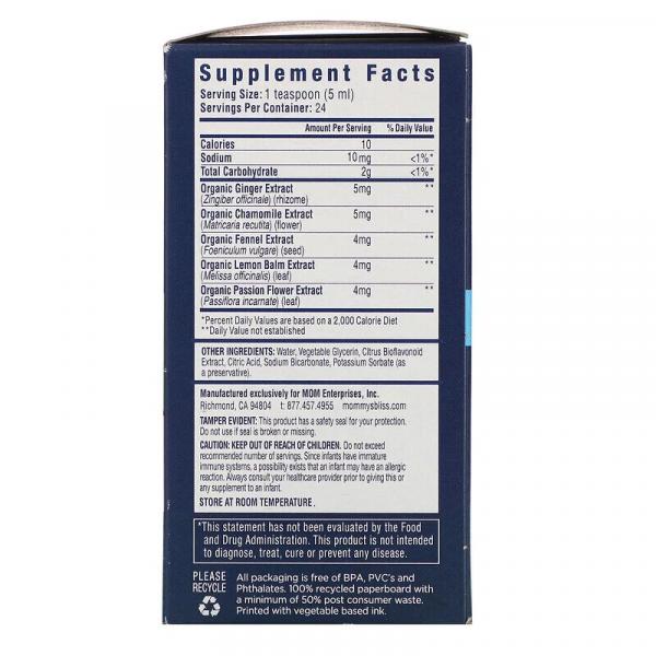 Время сна, водичка от колик, Mommy's Bliss, 120 мл (4 унции) - Фото 3