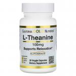 L-теанин, L-theanine, California Gold Nutrition, 100 мг, 30 капсул  - Фото миниатюра 1