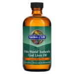 Жир печени исландской трески, лимон и мята, Olde World Icelandic Cod Liver Oil Lemon Mint, Garden of Life, 236 мл - Фото миниатюра 1