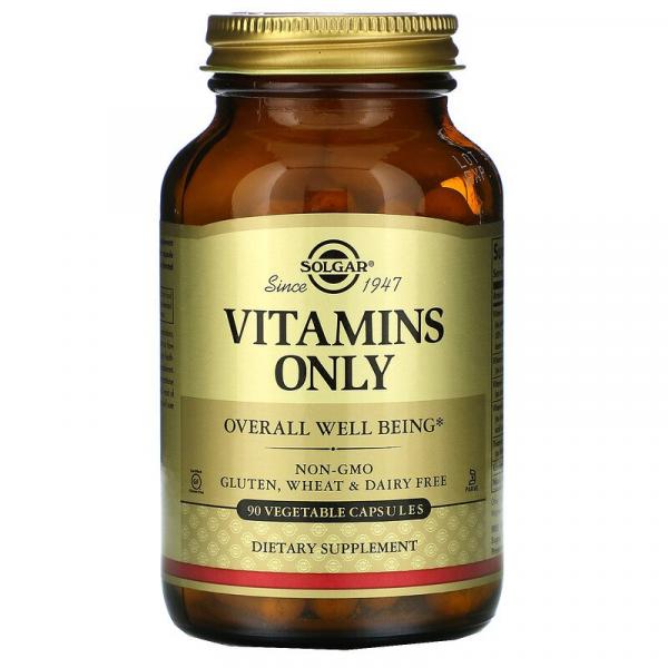 Мультивитамины, Vitamins Only, Solgar, 90 капсул - Фото 1