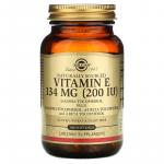 Витамин Е (d-альфа-токоферол), Vitamin E, Solgar, натуральный, 134 мг (200 МЕ), 100 капсул  - Фото миниатюра 1