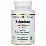 Селен без дрожжей, Selenium, California Gold Nutrition, 200 мкг, 180 капсул - Фото миниатюра 1