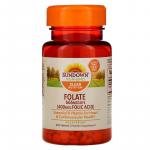 Фолат, Folate, Sundown Naturals, 666 мкг, 350 таблеток - Фото миниатюра 1