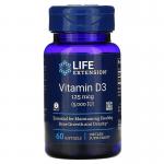 Витамин D3, Vitamin D3, Life Extension, 125 мкг (5000 МЕ), 60 гелевых капсул  - Фото миниатюра 1