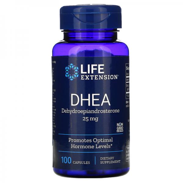 ДГЭА (дегидроэпиандростерон), DHEA, Life Extension, 25 мг, 100 капсул - Фото 1