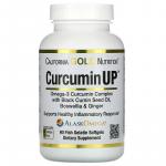 Омега-3 куркумин комплекс, поддержка воспаления, CurcuminUP, Omega-3 Curcumin Complex, Inflammation Support, California Gold Nutrition, 90 мягких капсул - Фото миниатюра 1