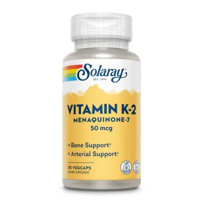 Витамин К-2 Менахинон-7, Vitamin K-2 Menaquinone-7, Solaray, 50 мкг, 30 капсул