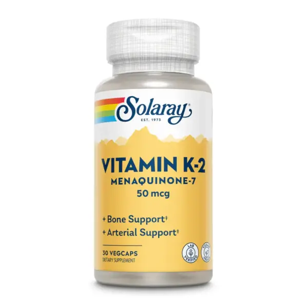 Витамин К-2 Менахинон-7, Vitamin K-2 Menaquinone-7, Solaray, 50 мкг, 30 капсул - Фото 1