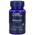 Мелатонин, Melatonin, Life Extension, 3 мг, 60 вегетарианских капсул - Фото миниатюра 1