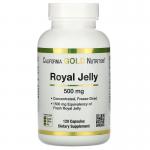 Маточное молочко, концентрированное и сублимированное, Royal Jelly, California Gold Nutrition, 500 мг, 120 вегетарианских капсул - Фото миниатюра 1