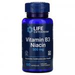 Витамин B3 (Ниацин), Vitamin B3 Niacin, Life Extension, 500 мг, 100 капсул - Фото миниатюра 1