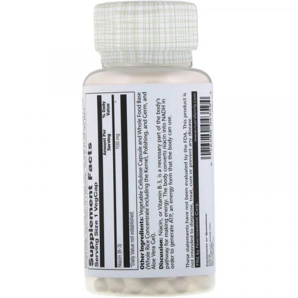 Ниацин, Niacin, Solaray, 100 мг, 100 капсул  - Фото 2