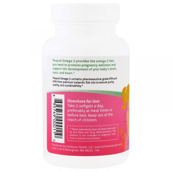 Омега-3 для беременных, Omega 3, Fairhaven Health, 90 капсул  - Фото 3