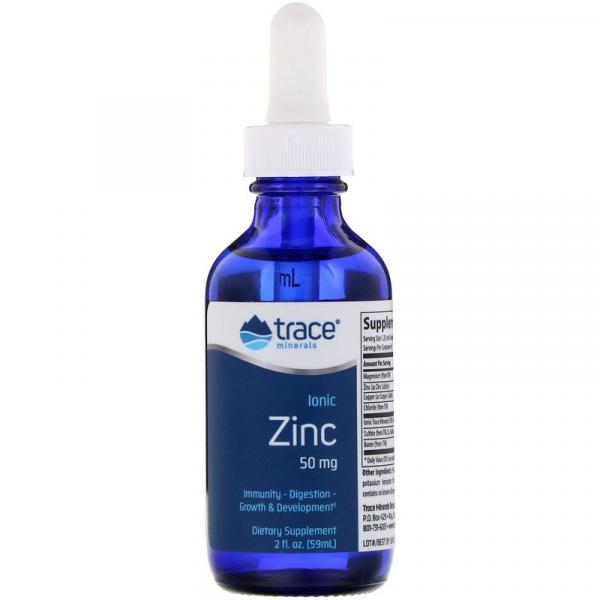 Ионный цинк, Ionic Zinc, Trace Minerals Research, 50 мг, 59 мл - Фото 1