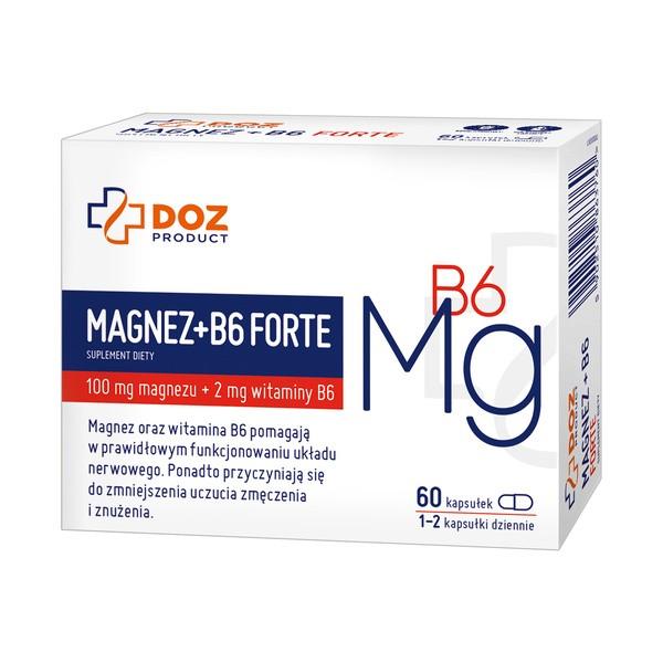 Магний + Б6 форте,  MAGNEZ + B6 FORTE, DOZ Product, 60 капсул