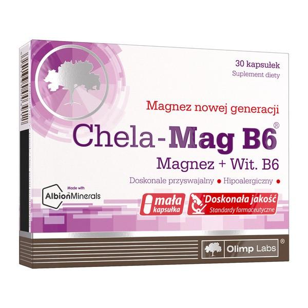 Магне B6, Chela-Mag B6, Olimp Labs, 30 капсул