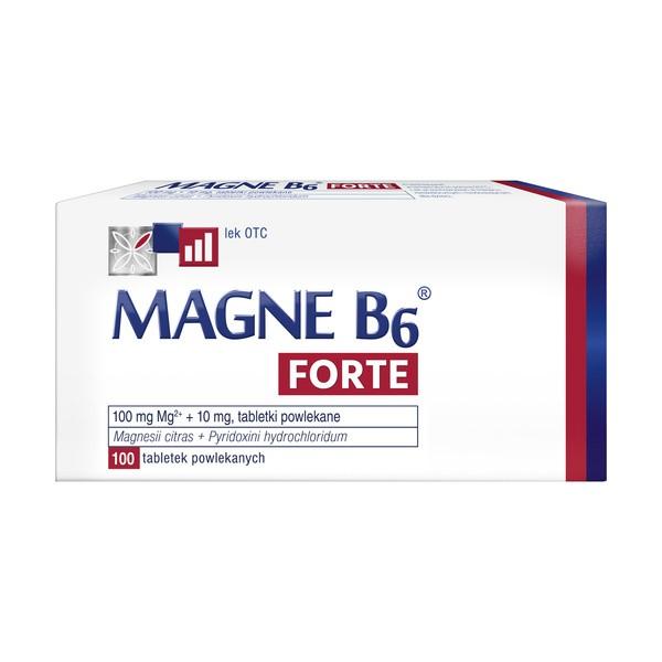 Магне В6 Форте для детей и взрослых, MAGNE B6 FORTE, 100мг/10мг, Sanofi-Aventis, 100 таблеток покрытые оболочкой