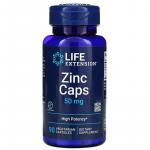 Цинк высокой эффективности, Zinc Caps, High Potency, Life Extension, 50 мг, 90 вегетарианских капсул - Фото миниатюра 1