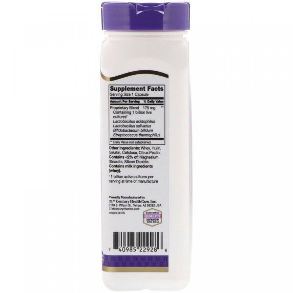 Пробиотики, Acidophilus Probiotic, 21st Century, 150 капсул  - Фото 2