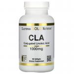 Кларинол, конъюгированная линолевая кислота, CLA, California Gold Nutrition, 1000 мг, 90 мягких капсул - Фото миниатюра 1
