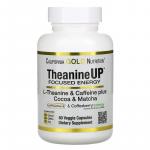 L-теанин и кофеин, TheanineUP, California Gold Nutrition,  60 растительных капсул - Фото миниатюра 1