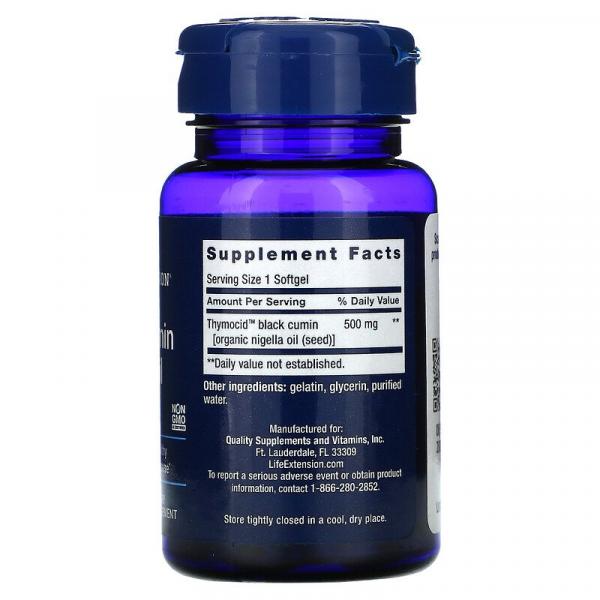 Масло семян черного тмина, Black Cumin Seed Oil, Life Extension, 500 мг, 60 жевательных капсул - Фото 2
