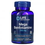 Мега-бенфотиамин, Mega Benfotiamine, Life Extension, 250 мг, 120 вегетарианских капсул - Фото миниатюра 1