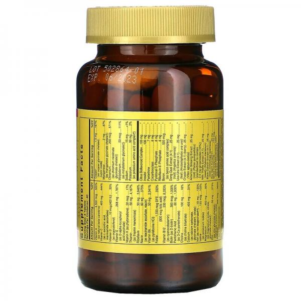 Мультивитамины для женщин, Female Multiple, Solgar, 120 таблеток - Фото 2