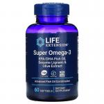 Супер омега-3, Super Omega-3, Life Extension, 60 мягких таблеток - Фото миниатюра 1