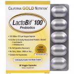 Пробиотики, LactoBif Probiotics, California Gold Nutrition, 100 млрд, 30 капсул - Фото миниатюра 1